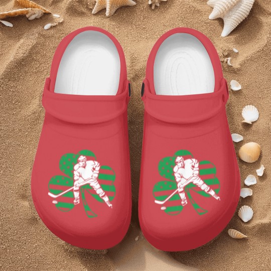 Discover Irish Hockey Player Shamrock St Patrick's Day Nurse Clogs