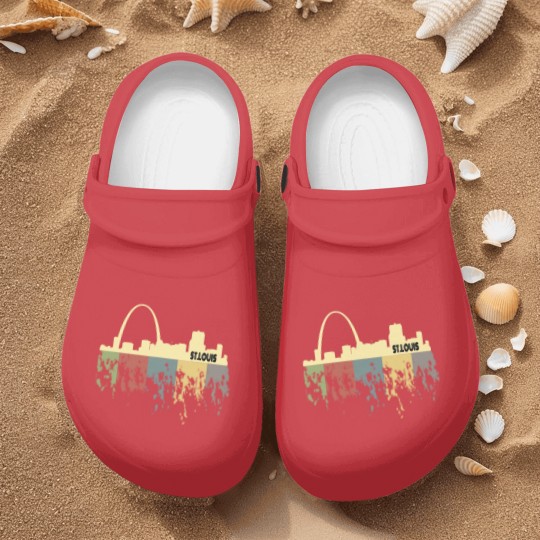 Discover Retro St Louis Nurse Clogs Vintage 70s 80s City Silhouette Nurse Clogs