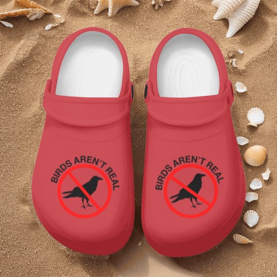 Discover Birds Aren't Real Prohibited Sign Premium Nurse Clogs