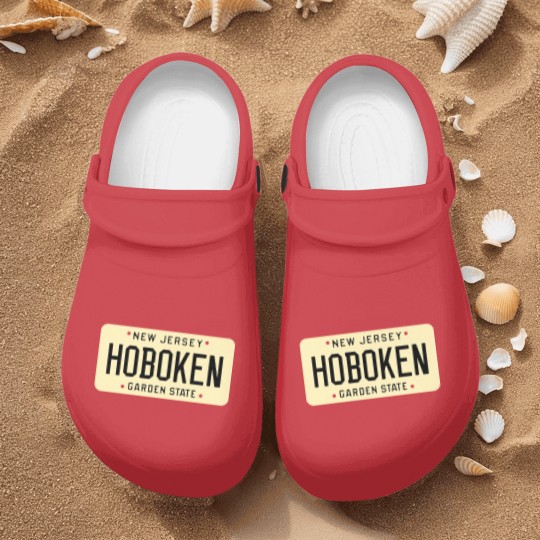 Discover Hoboken New Jersey License Plate Nurse Clogs
