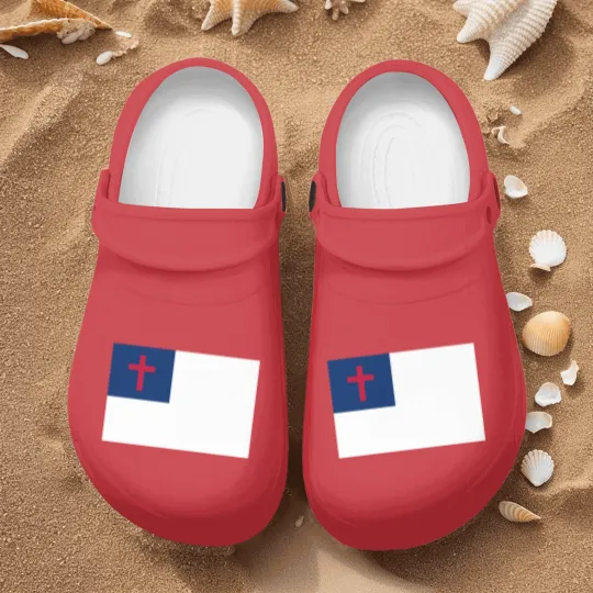 Discover Christian Flag Nurse Clogs