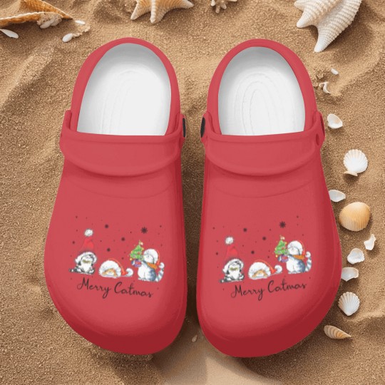 Discover Cats With Santa Hat Merry Catmas Cat Lover Christmas Gift Nurse Clogs