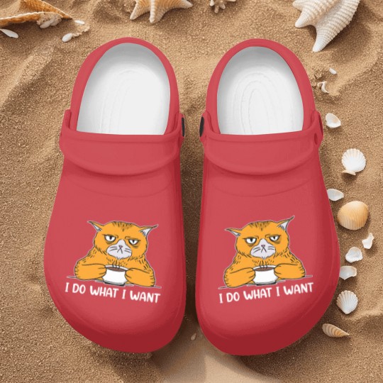 Discover I do What I Want Funny Sarcastic Cat Nurse Clogs