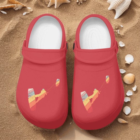 Discover Kite Boarding Kiteboarder Retro Vintage Nurse Clogs