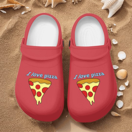 Discover I love pizza Nurse Clogs