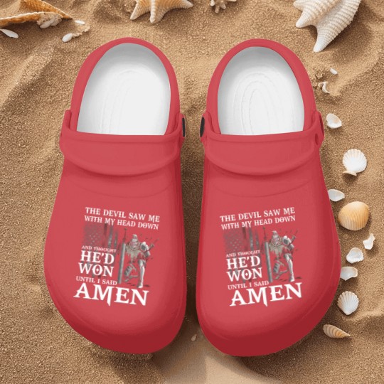 Discover The Devil Saw Me With My Head Down Thought He'D Won Nurse Clogs - The Devil Saw Me With My Head Down Thou - Nurse Clogs