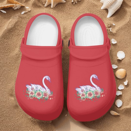 Discover Swan gift animal lover Nurse Clogs