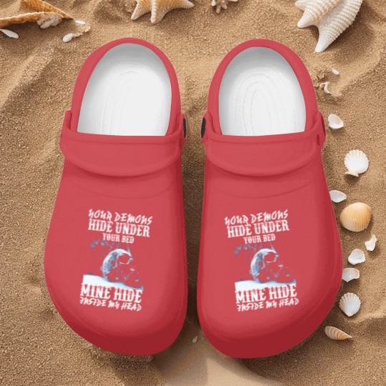 Discover Your demons hide under your bed mine hide in my <3 Nurse Clogs
