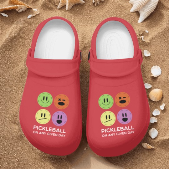 Discover Gift for Pickleball Players Any Given Day Funny Nurse Clogs