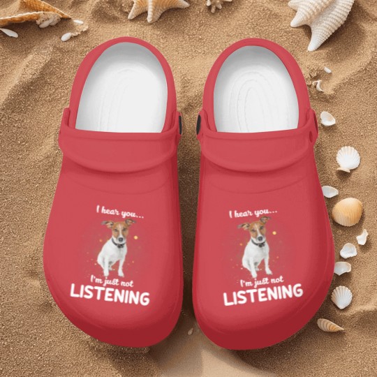 Discover Jack Russell Terrier I Hear You Not Listening Dog Nurse Clogs