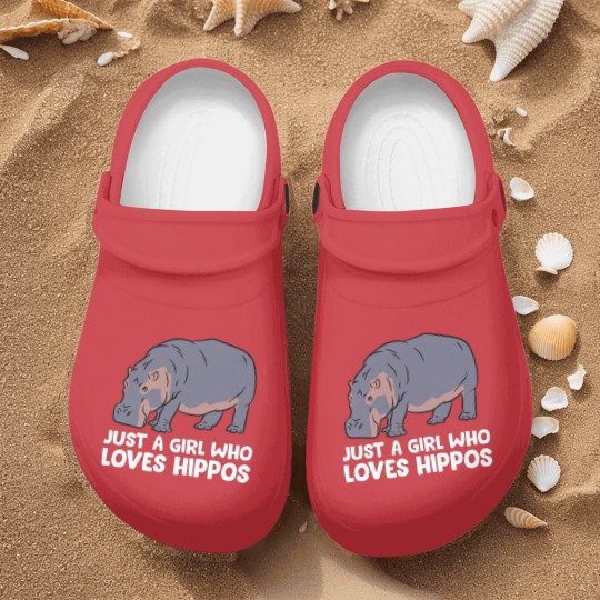 Discover Hippo Girl Just a Girl Who Loves Hippos Nurse Clogs