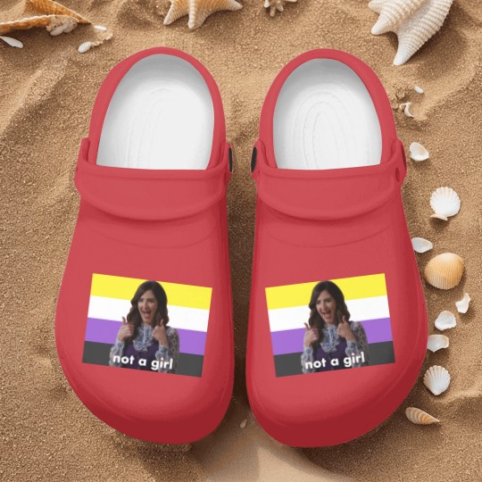 Discover Nonbinary Janet “Not a Girl” (The Good Place) - The Good Place - Nurse Clogs