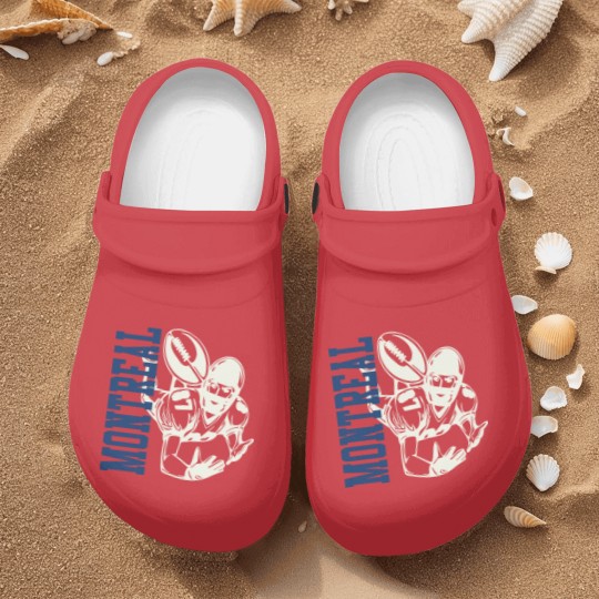 Discover Montreal Football with Player Graphic - Montreal Football - Nurse Clogs