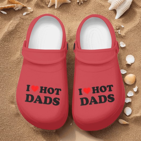 Discover I Love Hot Dads Nurse Clogs Adult Daddy Dilf I Heart Hot Dads Nurse Clogs