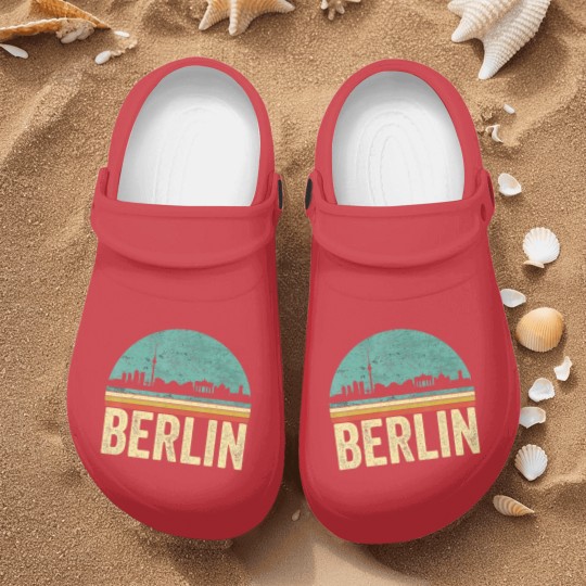Discover Vintage 80s Retro Berlin Souvenir Skyline Berlin Nurse Clogs