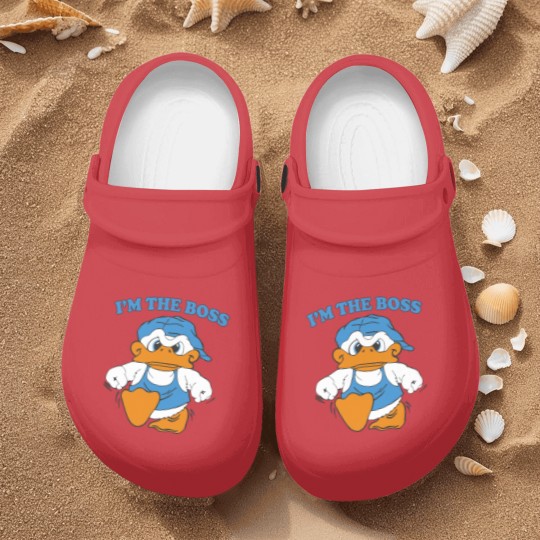 Discover I'm The Boss Duck Nurse Clogs 90s Cartoon Tourist Nurse Clogs