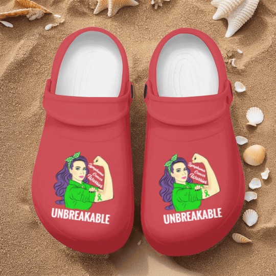 Discover Lymphoma Cancer Awareness Warrior Unbreakable Support - Lymphoma Cancer - Nurse Clogs