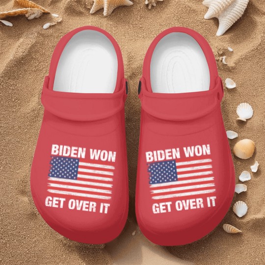 Discover Biden Won Get Over It Us Flag - Biden Wins - Nurse Clogs