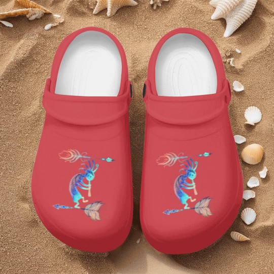 Discover Native American Kokopelli With Two Feathers 2 Nurse Clogs