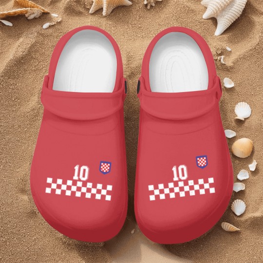 Discover Croatia Football Jersey Retro Red Hrvatska Soccer Nurse Clogs