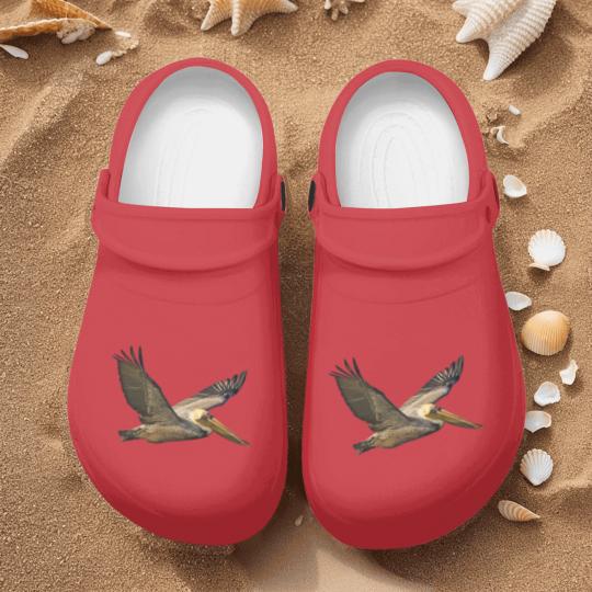 Discover Brown Pelican In Flight Nurse Clogs