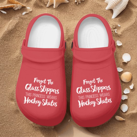 Discover Ice Hockey Girl forget glass slipper princess Nurse Clogs