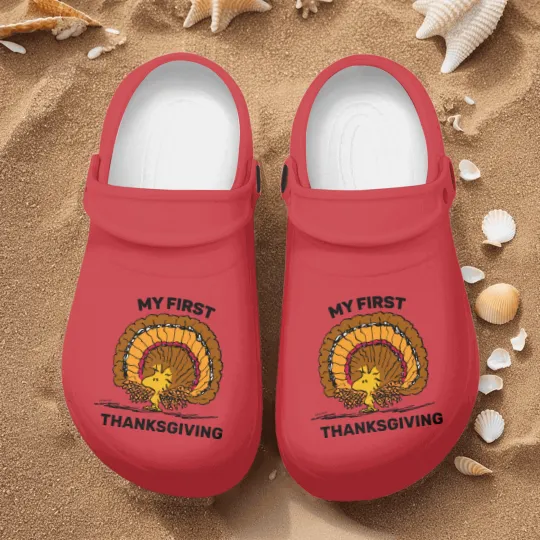 Discover Peanuts | Woodstock Turkey -My 1st Thanksgiving Nurse Clogs