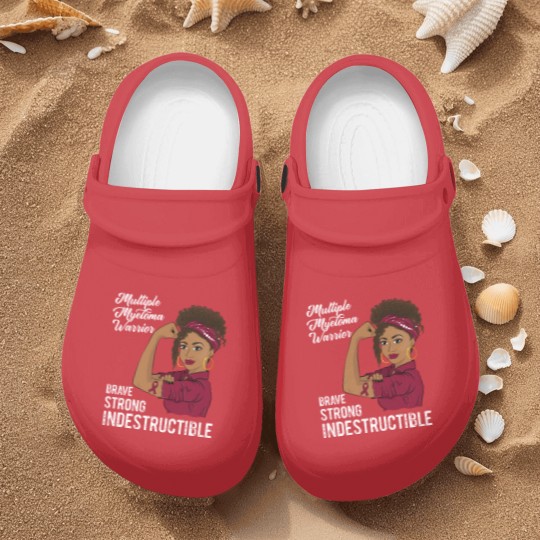 Discover Multiple Myeloma Warrior Indestructible Black Girl Awareness - Multiple Myeloma - Nurse Clogs
