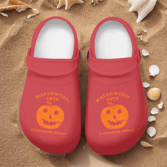 Discover Halloween 1978 holiday spooky gift myers pumpkin haddonfield Nurse Clogs