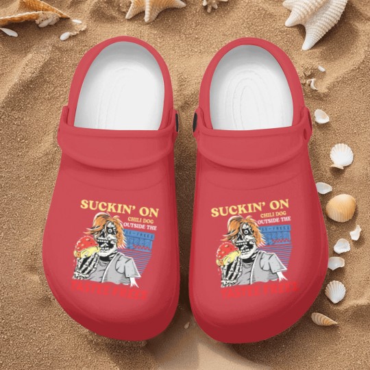 Discover Suckin’ on chili dog outside the tastee freez Nurse Clogs