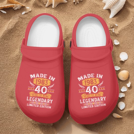 Discover Made In 1983 40 Years Old Gifts 40th Birthday Nurse Clogs