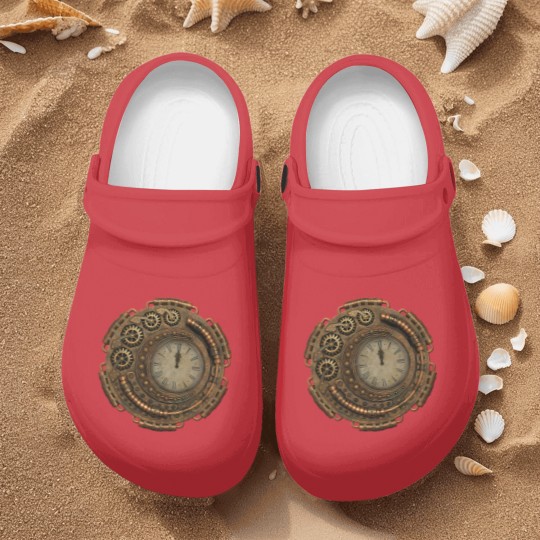 Discover Steampunk Clock Nurse Clogs
