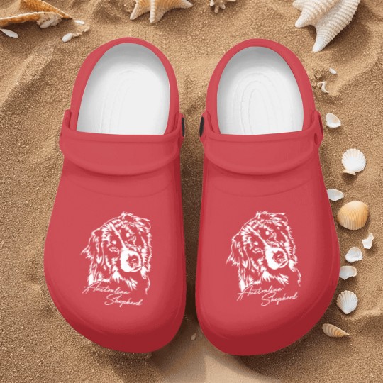 Discover Australian Shepherd Aussie dog portrait - Australian Shepherd Lover - Nurse Clogs