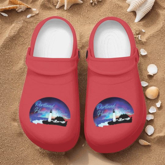 Discover Portland Head Lighthouse, Maine, Souvenir, Gift, Nurse Clogs