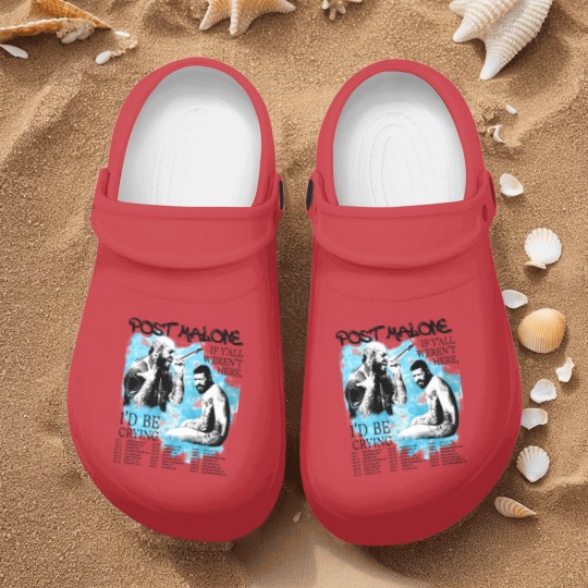 Discover Vintage Post Malone 2023 Tour Nurse Clogs, Post Malone Fan Nurse Clogs