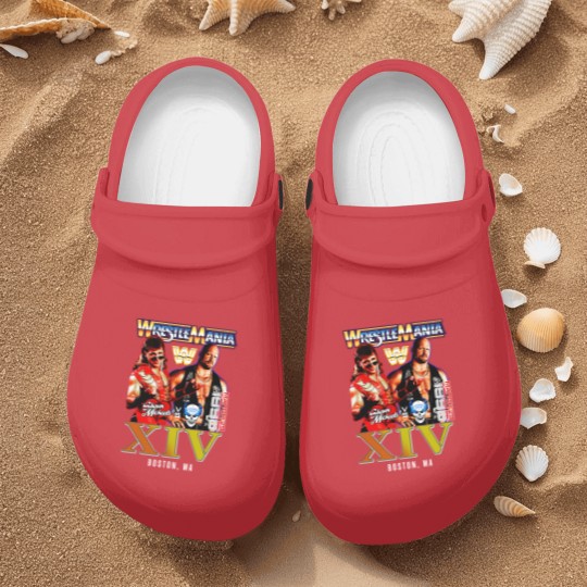 Discover New Wrestling Entertainment WrestleMania XIV 1998 Stone Cold Shawn Michaels Vintage Nurse Clogs