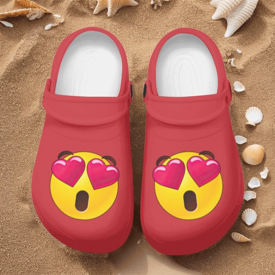 Discover Emoji Heart Eyes Valentines Nurse Clogs