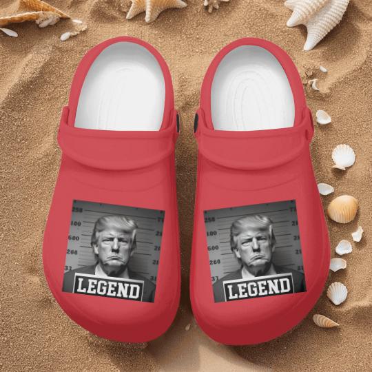 Discover Donald Trump Mug Shot Legend Nurse Clogs, Donald Trump Nurse Clogs