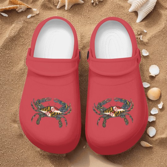 Discover Royal Blue Maryland Flag Crab - Nurse Clogs