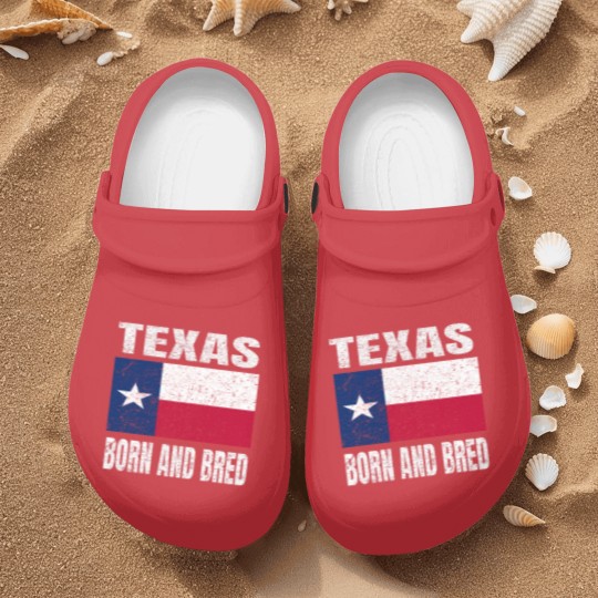 Discover Texas Born And Bred - Vintage Texas State Flag Nurse Clogs