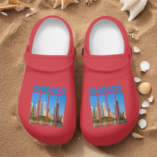 Discover Downtown Chicago Skyline Souvenirs State Illinois Nurse Clogs Nurse Clogs
