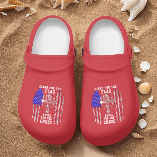Discover Stand For The Flag Kneel For The Cross Nurse Clogs