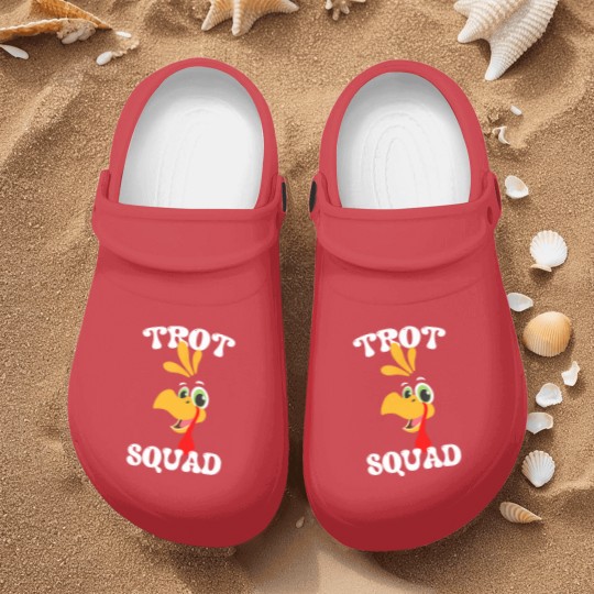 Discover Trot Squad Funny Turkey Trot Matching Thanksgiving 2023 Nurse Clogs