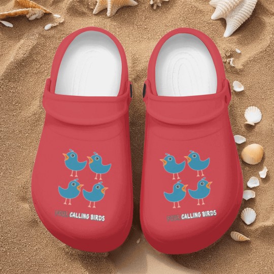 Discover Four Calling Birds Song 12 Days Christmas Nurse Clogs