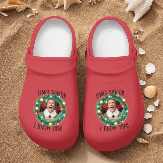 Discover Santa OMG I Know Him Nurse Clogs, Christmas Movie Nurse Clogs