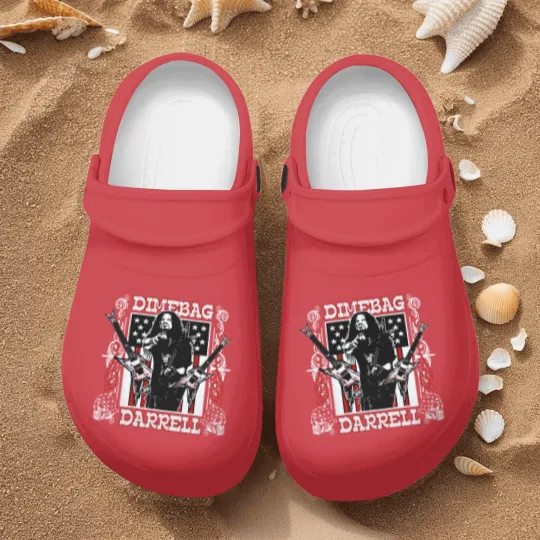 Discover Dimebag Darrell Mayhem Skull Band Nurse Clogs