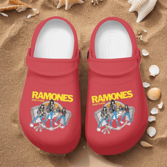 Discover Ramones RoadTo Ruin Hypebeast Rock Band Vintage Design Nurse Clogs