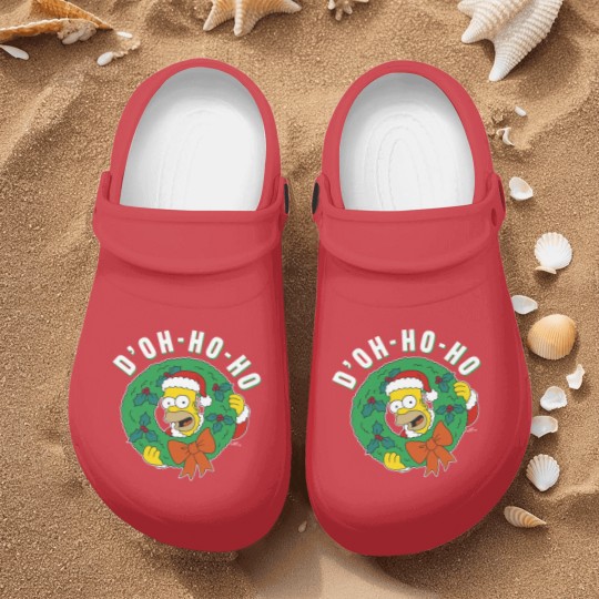 Discover The Simpsons Christmas Santa Homer D'Oh-Ho-Ho Alt Nurse Clogs