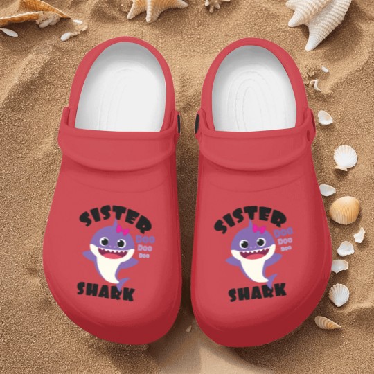Discover Sister Shark Gift Cute Baby Shark Matching Family Nurse Clogs