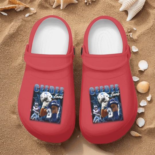 Discover Ceedee Lamb Cowboys Nurse Clogs, America Football Nurse Clogs, Washed Color Nurse Clogs